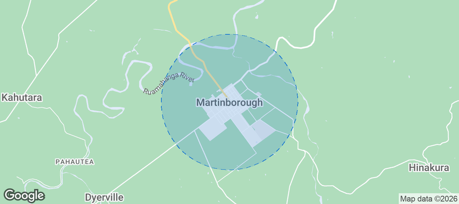 Martinborough Airbnb map